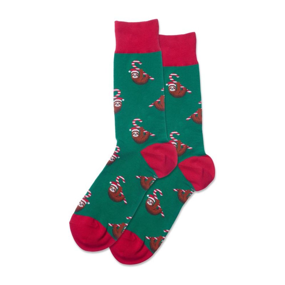 HOTSOX Mens Green Graphic Bold Novelty Crew Socks 6-12.5